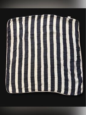 Classic Black and White Striped Throw Blanket - Neutral Elegance